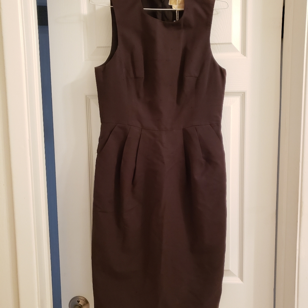 Michael Kors black linen sleeveless mini dress